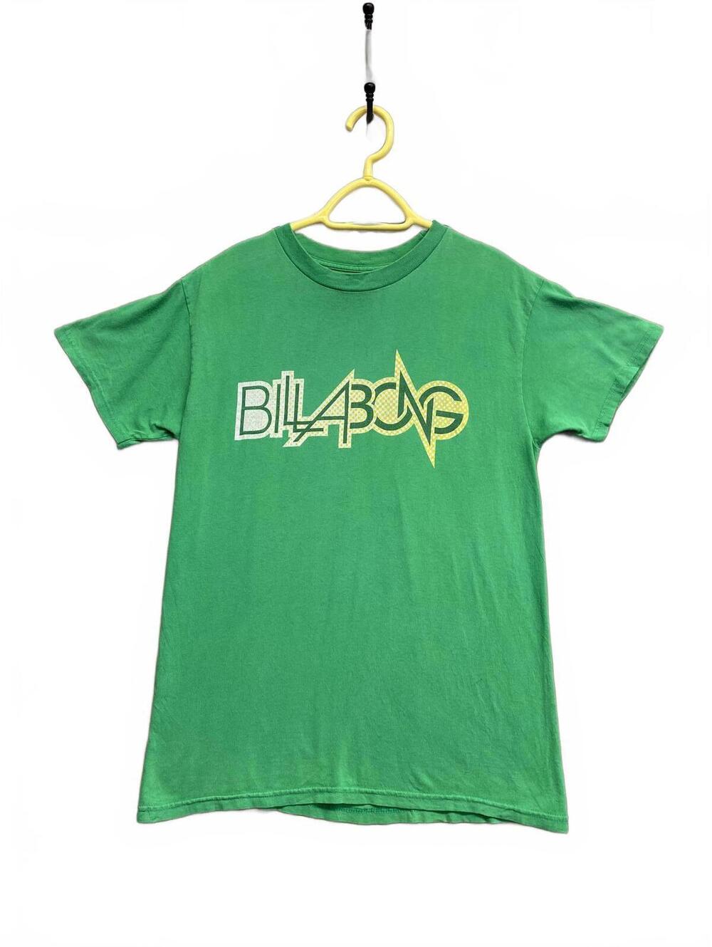 Billabong Green Graphic Logo T-Shirt Women's Double Stitch Size Medium